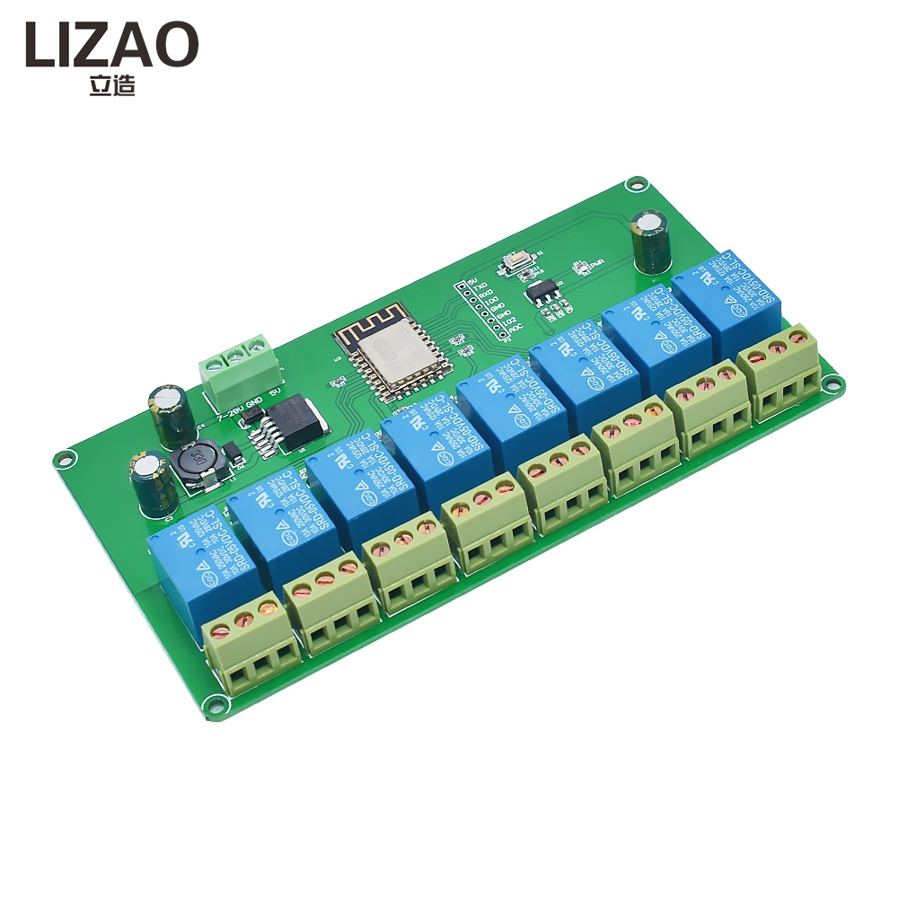 Модуль Wi-Fi реле LIZAO 2/4/8  – обзор и цена Relay 8 Channel Board